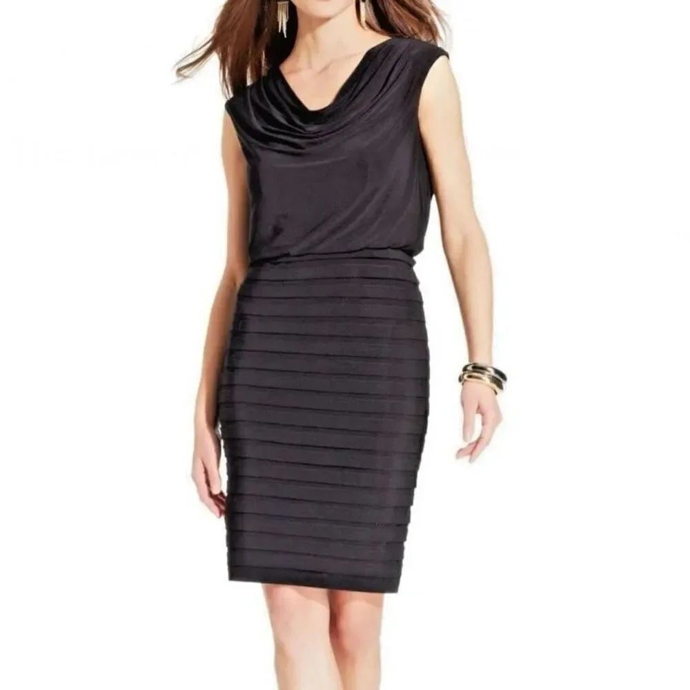 ✨Adrianna Papell Women's Cowl-Neck Blouson Sz 6 Dress✨